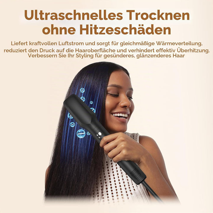 Hair Styler Set 110000 U/MIN, Hairstyler 5 in 1, Airbrush 5 in 1 mit Föhn Ionen, Warmluftbürste, Hai