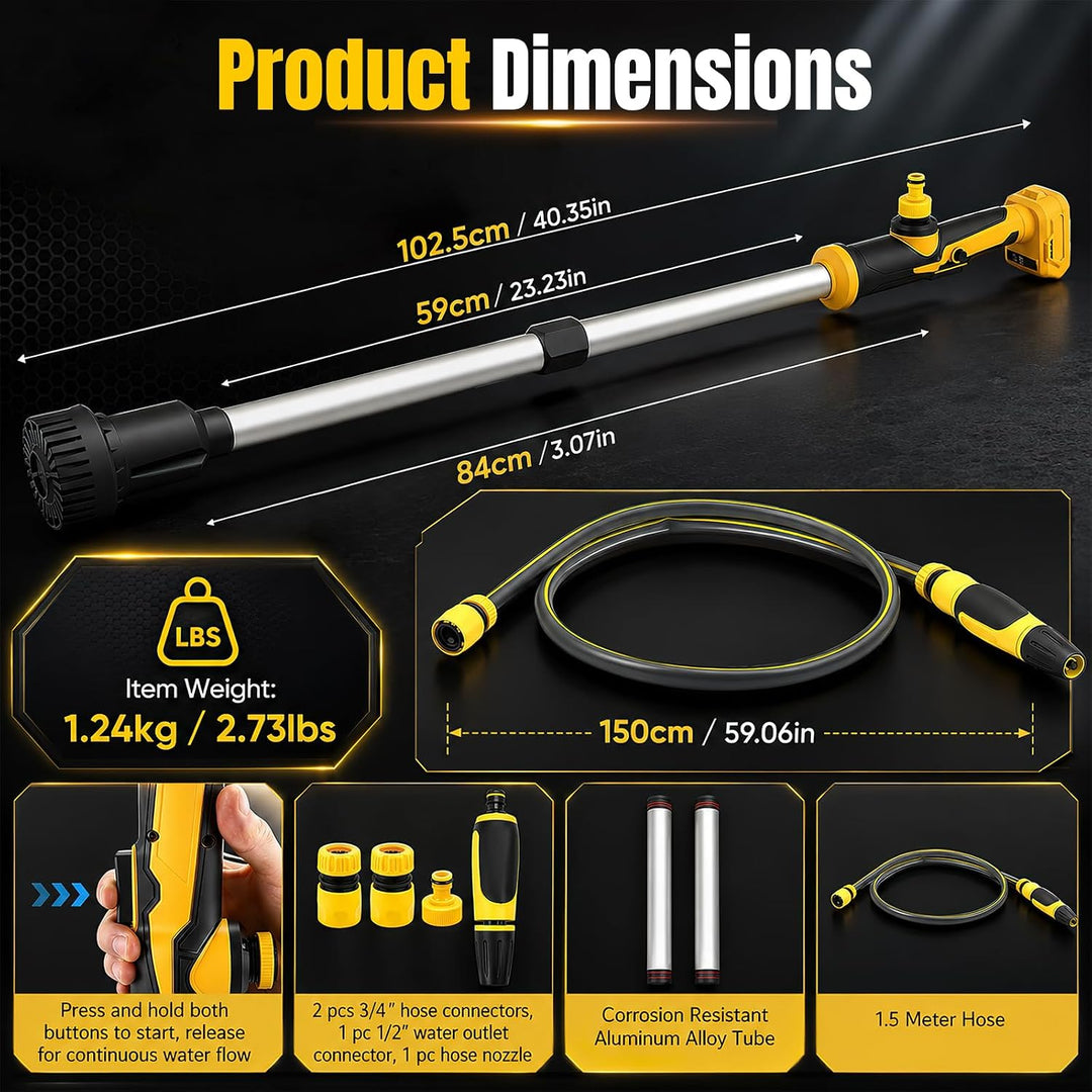 Kabellose Stab-Wassertransferpumpe 3600 l/h für Dewalt 18V 20V Akku