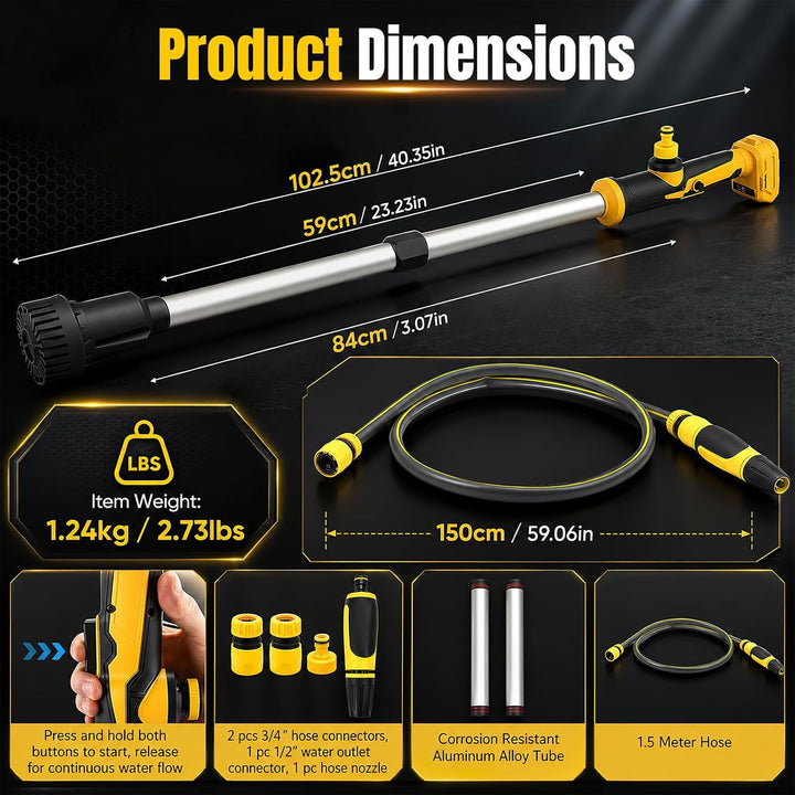 Kabellose Stab-Wassertransferpumpe 3600 l/h für Dewalt 18V 20V Akku