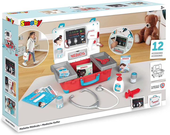 Smoby Toys - Arztkoffer Kinder (gross) - Spielzeug-Doktorkoffer inkl. Ausstattung - grosser Notarzt-