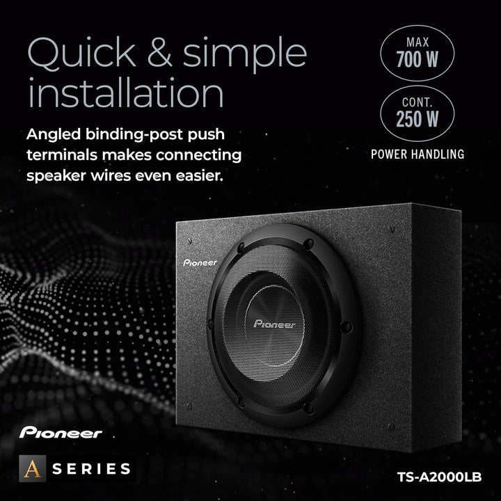 Pioneer TS-A2000LB Passiv Subwoofer, leistungsstarker Gehäuse Subwoofer mit 700 W Maximalleistung, 2