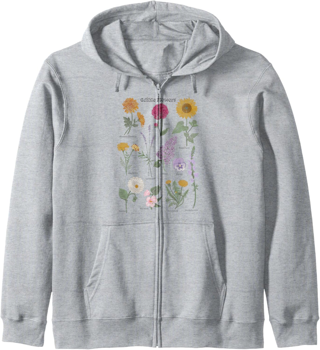 Edible Flowers Information Picture Chart Kapuzenjacke