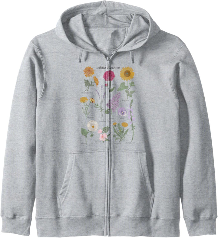 Edible Flowers Information Picture Chart Kapuzenjacke
