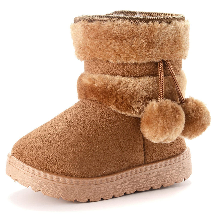 Mädchen Warm Gefütterte Schneestiefel Baby Kinder Plüsch Winterstiefel Flach rutschfeste Stiefel Kle