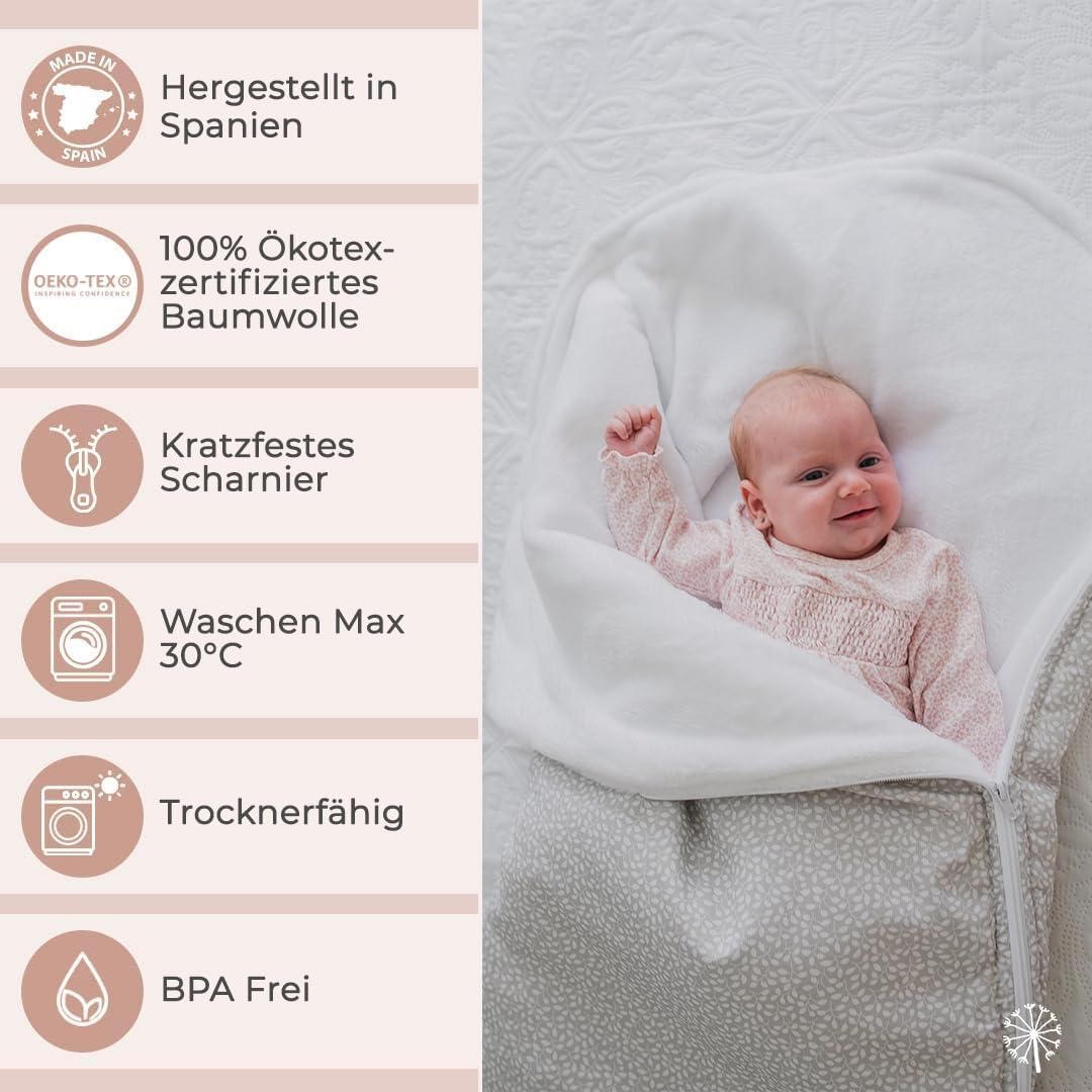 MIMUSELINA Kinderwagensack Winter - Kinderwagen Decke Winter für Neugeborene - Kinderwagendecke Baby