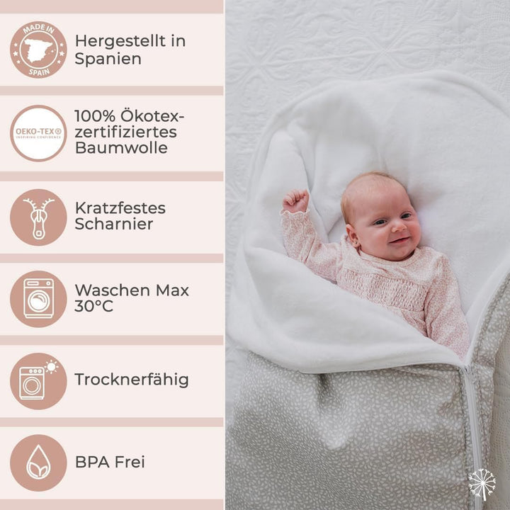 MIMUSELINA Kinderwagensack Winter - Kinderwagen Decke Winter für Neugeborene - Kinderwagendecke Baby