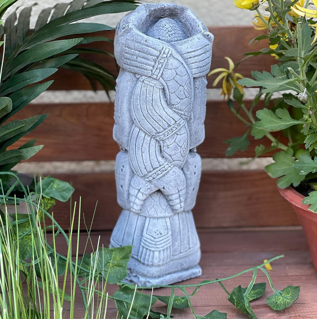 stoneandstyle Steinskulptur Steinfigur Azteken Totem frostfest wetterfest Tikki Steinguss