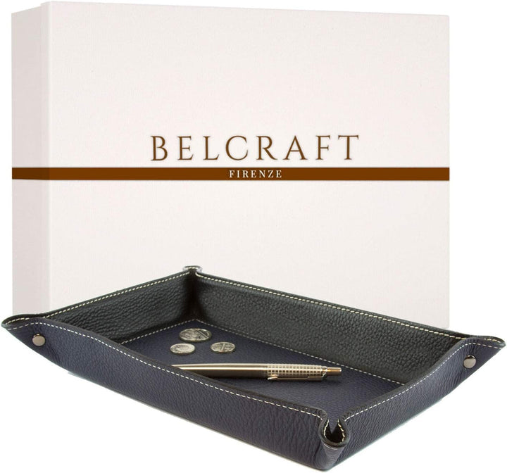 BELCRAFT Luni Taschenleerer Leder, Handgearbeitet in klassischem italienischem Stil, Ordentlich Tabl