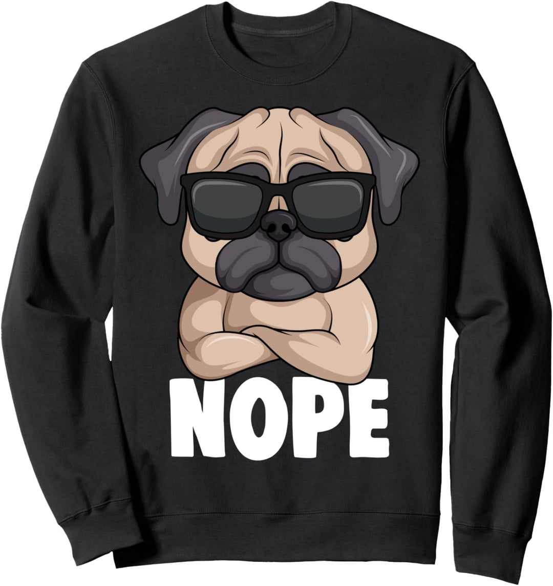 Mops Hunde Hundehalter Frauchen Kinder Sweatshirt