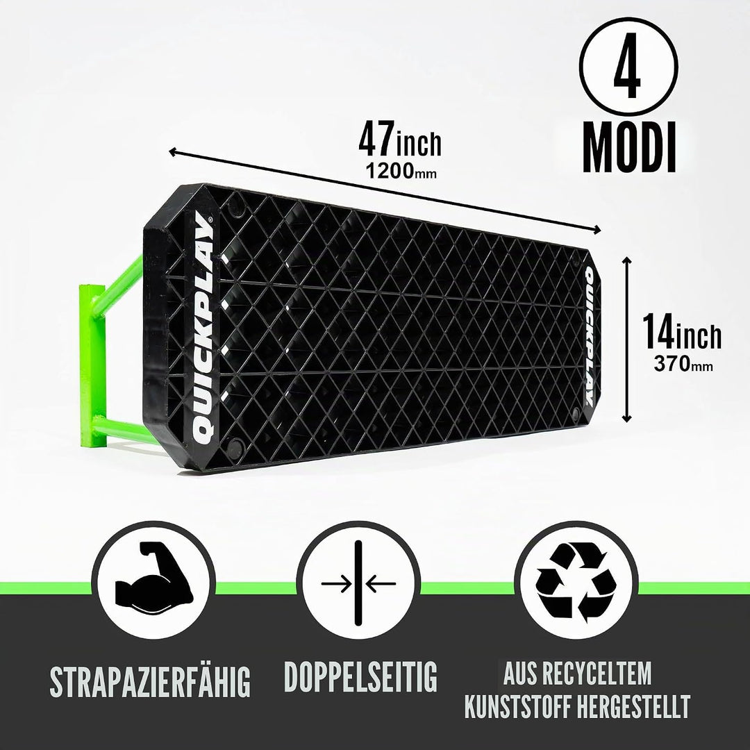 QUICKPLAY Replay Station Fussball-Rückprallbrett – Tragbarer Dual-Oberflächen-Fussball-Rebounder mit