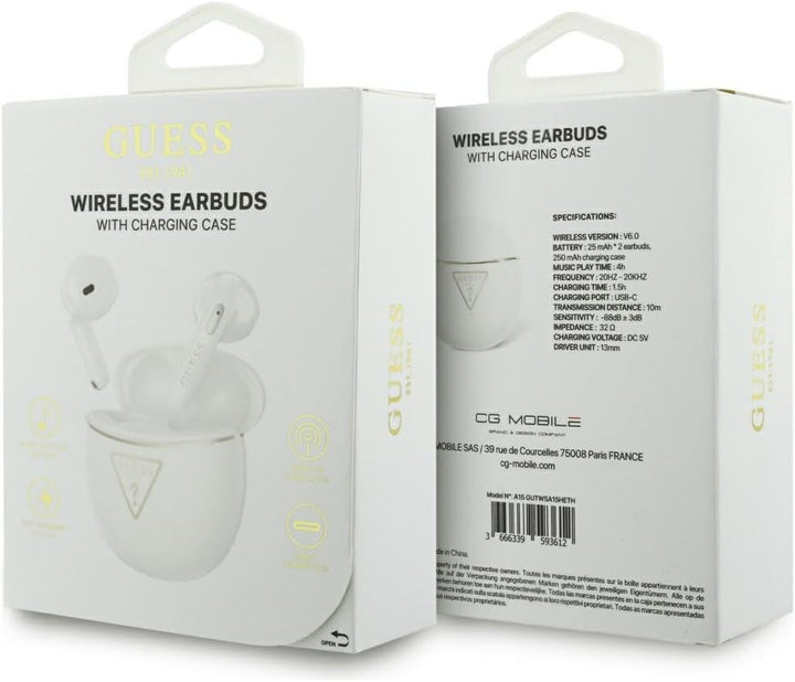 CG MOBILE Guess Gold Line Triangle TWS-Kopfhörer (Weiss)