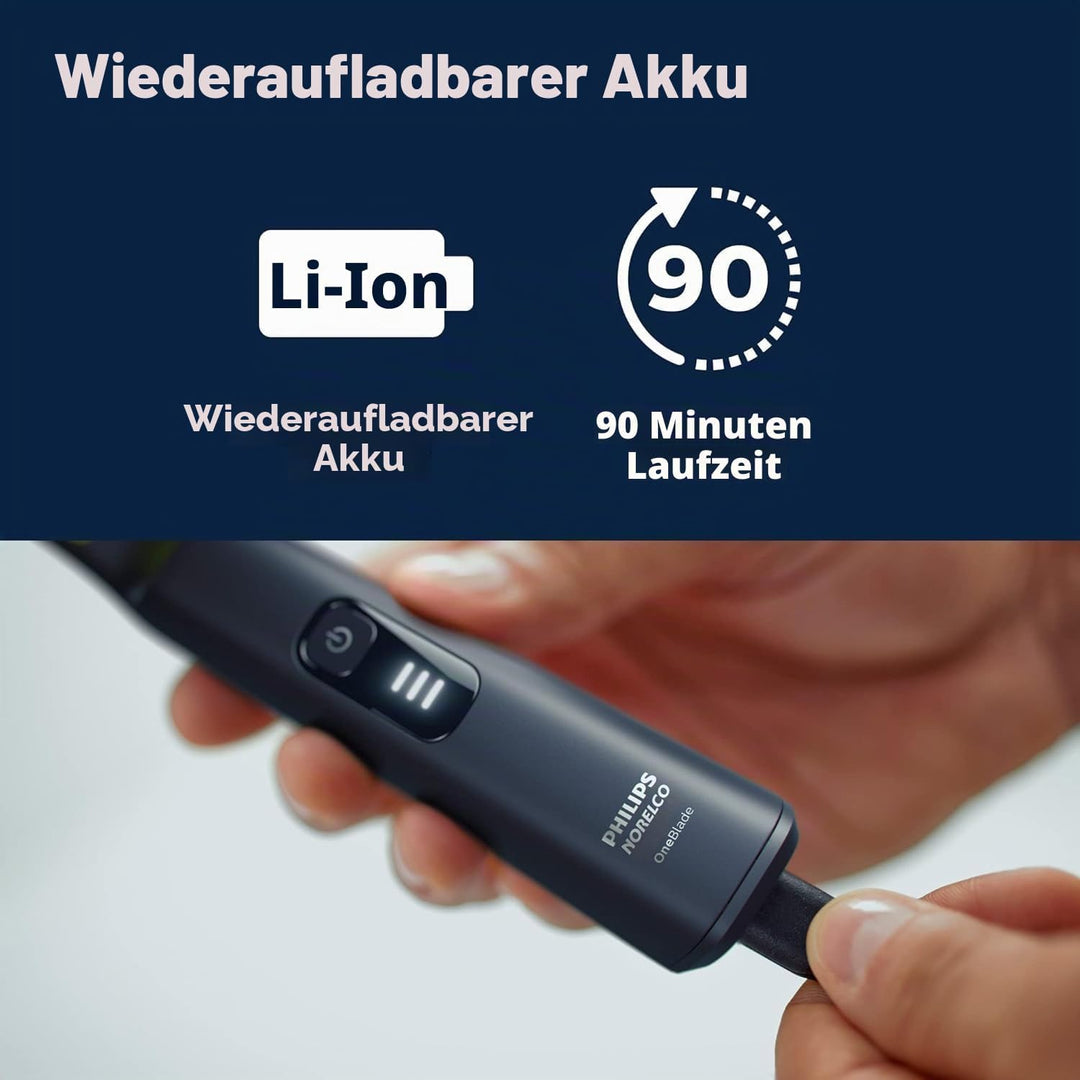 Philips OneBlade QP6531/15 Hybrid-Elektro-Trimmer, Schwarz, 360 Pro OneBlade 360 Pro, QP6531/15, One