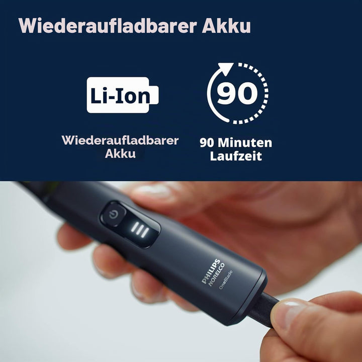 Philips OneBlade QP6531/15 Hybrid-Elektro-Trimmer, Schwarz, 360 Pro OneBlade 360 Pro, QP6531/15, One