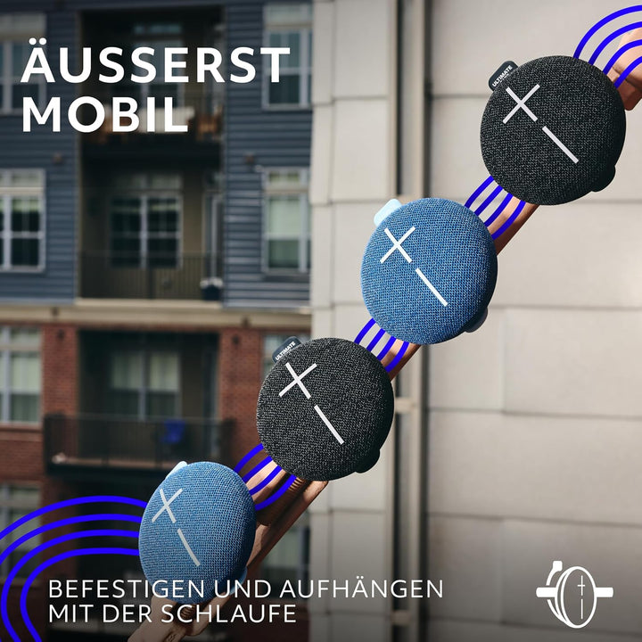 ULTIMATE EARS MINIROLL Ultraportabler wasserdichter Bluetooth-Lautsprecher, starker Bass, staubdicht