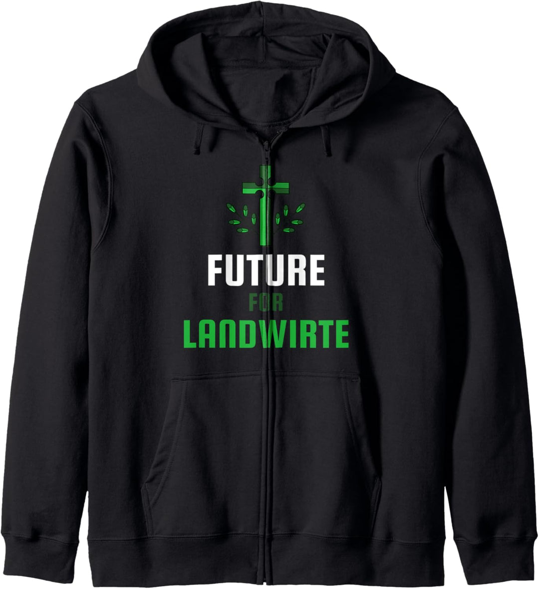 Future für Landwirte grünes Kreuz Design Bauern Agrarstarz Kapuzenjacke