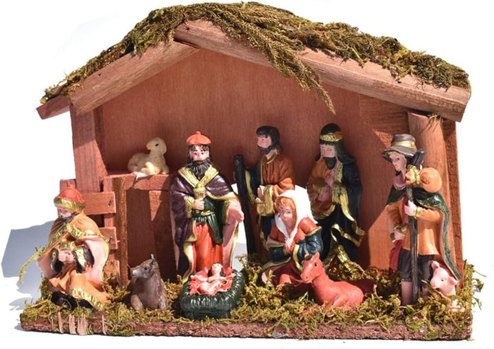 Weihnachtskrippen Figuren aus Resin | Jesus Geburtsfiguren Dekoration | Weihnachtskrippen Set aus Ho