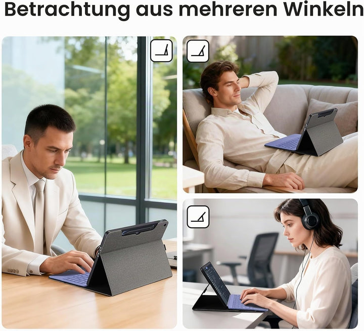 Omnpak Hülle für Microsoft Surface Pro 12 （2025 ） 12 Zoll, Lightweight Protective, Multiple Angle, S