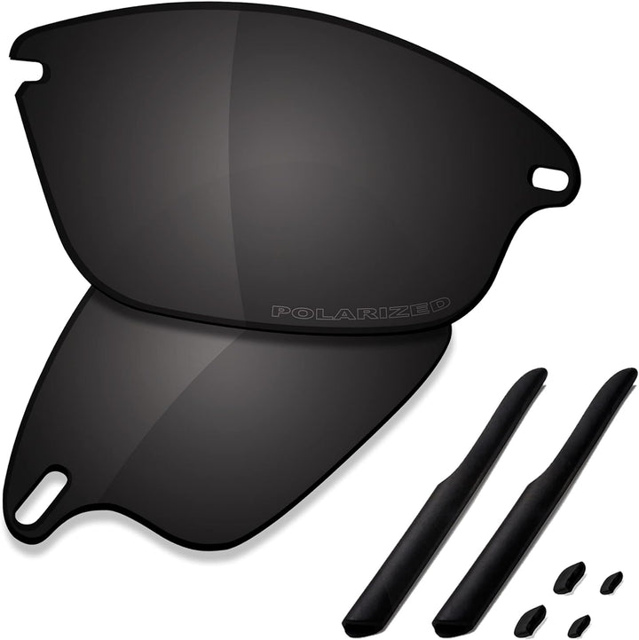 Saucer Premium Ersatzgläser für Oakley Fast Jacket OO9097 Sonnenbrillen High Defense - Carbon Black