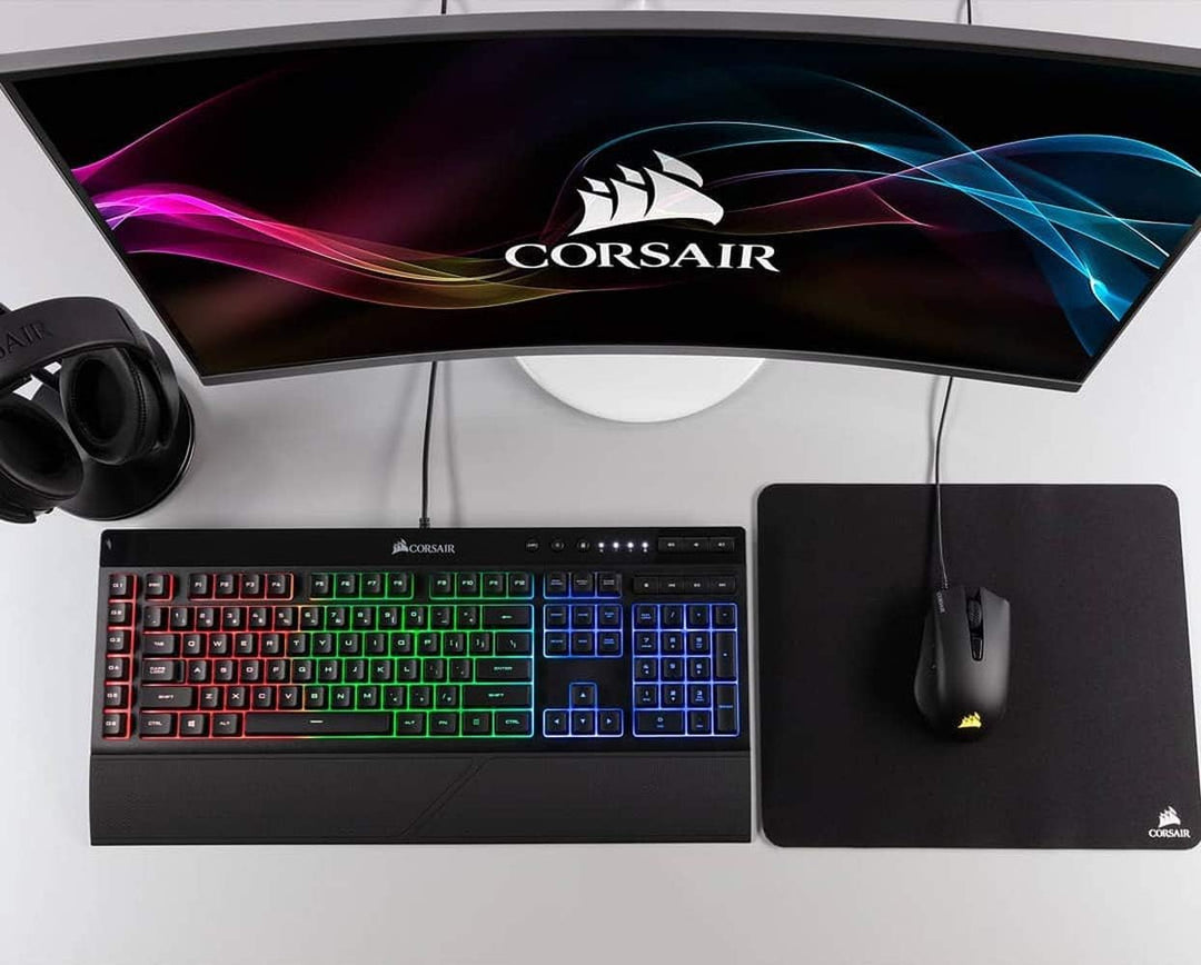 Corsair MM100 Gaming Mauspad (Medium, Tuchfläche) schwarz Schwarz 320L x 270B mm Standard, Schwarz 3