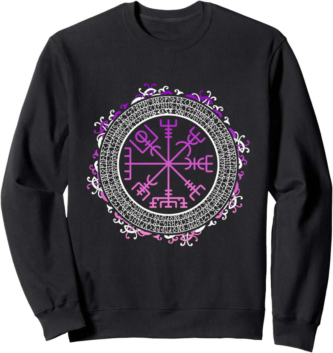 Wikinger Symbol Pink VEGVISIR Keltisches Nordisches Symbol Sweatshirt