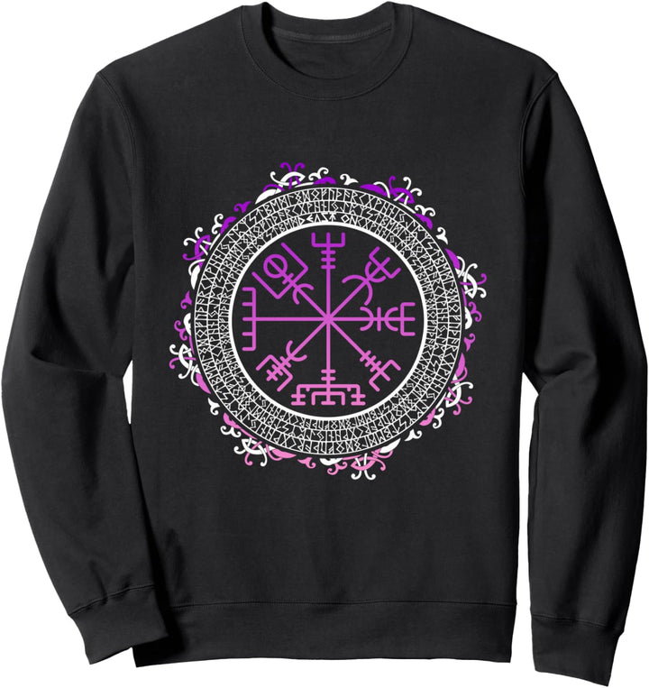 Wikinger Symbol Pink VEGVISIR Keltisches Nordisches Symbol Sweatshirt