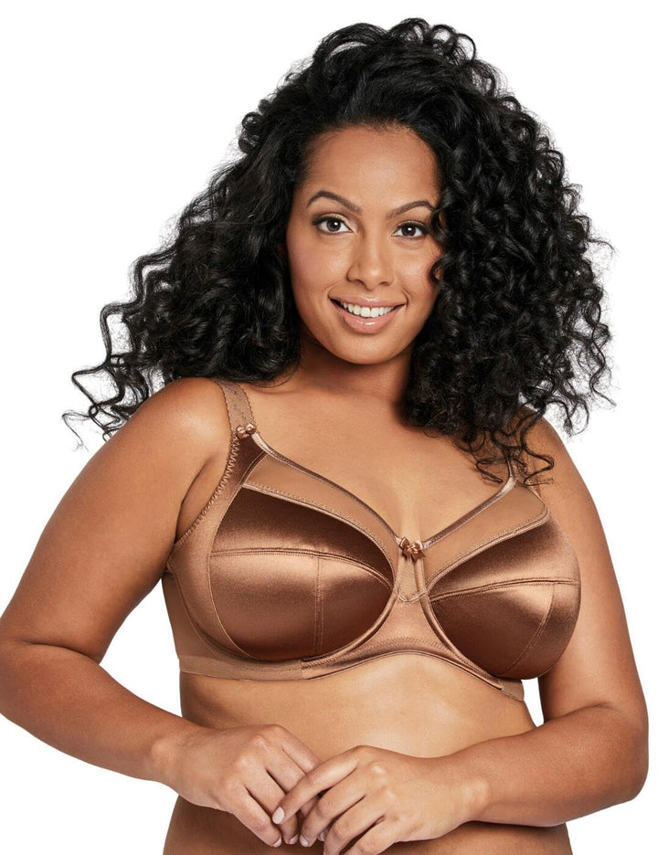 Damen Keira Underwire Banded Bra Vollschalen BH, Blickdicht, Zimt