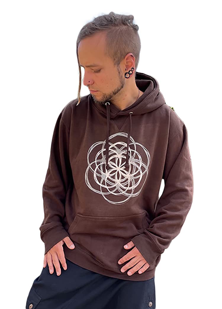 Seed of Life Hoodie braun (S), S