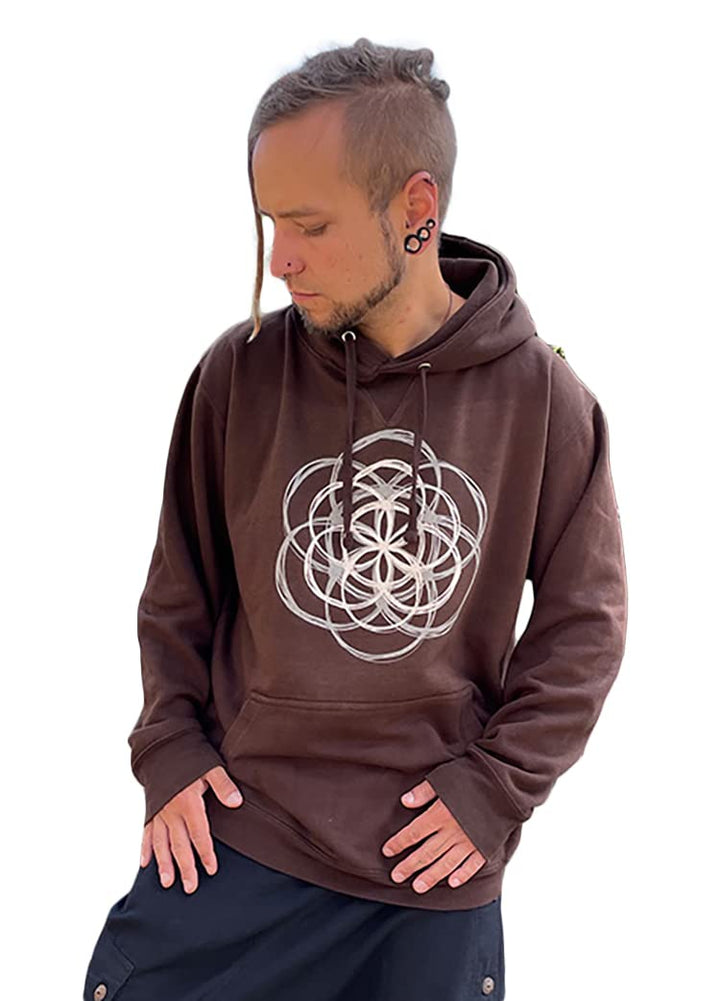 Seed of Life Hoodie braun (S), S