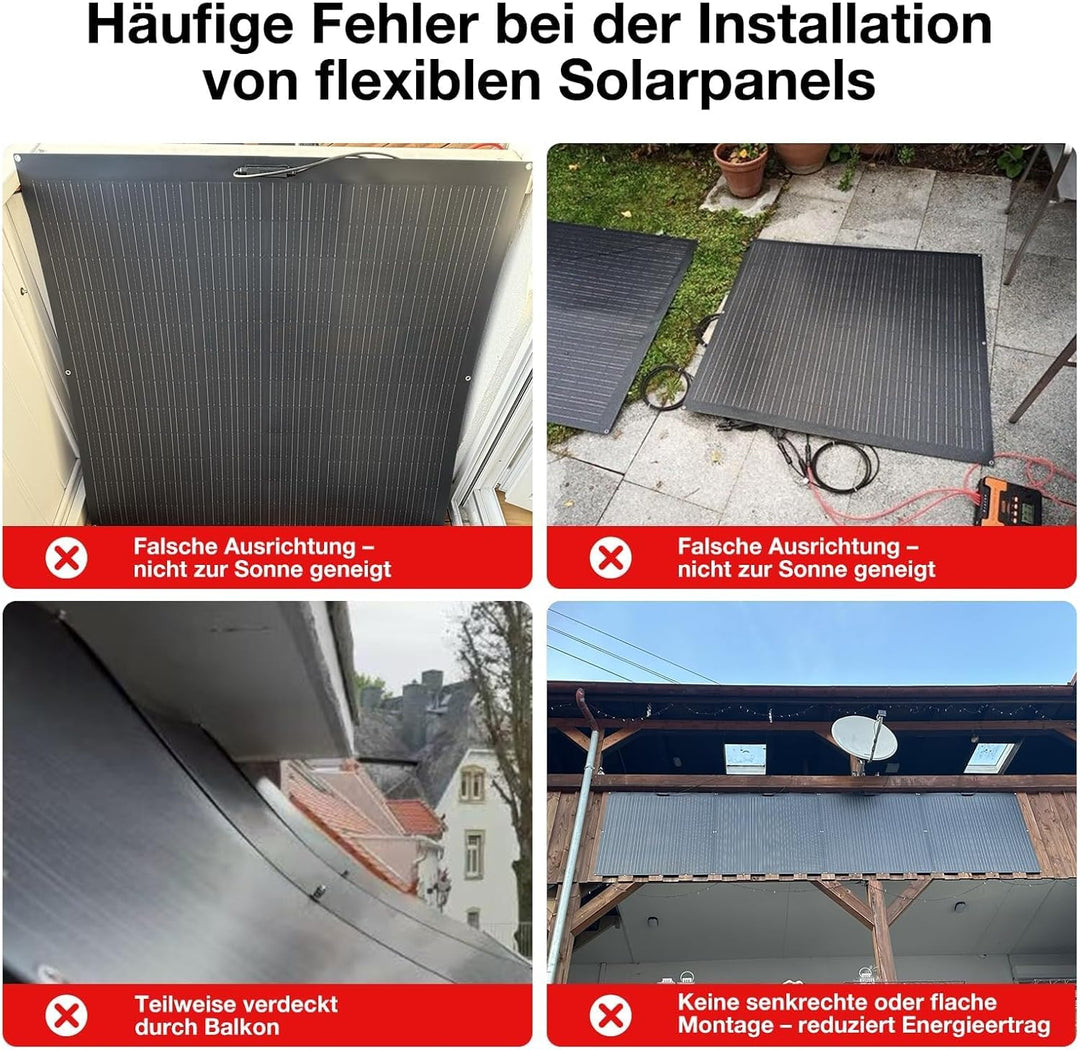 480W Flexibel Solarpanel, 2 x 240W Flexibles Solarmodule, IP67, 23,5% Umwandlung Photovoltaik Panel