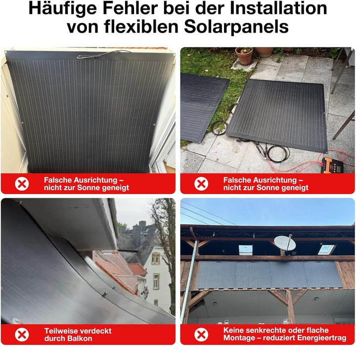480W Flexibel Solarpanel, 2 x 240W Flexibles Solarmodule, IP67, 23,5% Umwandlung Photovoltaik Panel