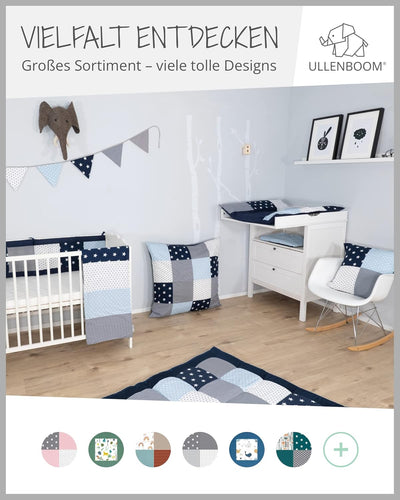 ULLENBOOM ® Babynest Set mit Einlage, Kuschelnest (55x95 cm) Blau Hellblau (Made in EU) - Baby Nestc