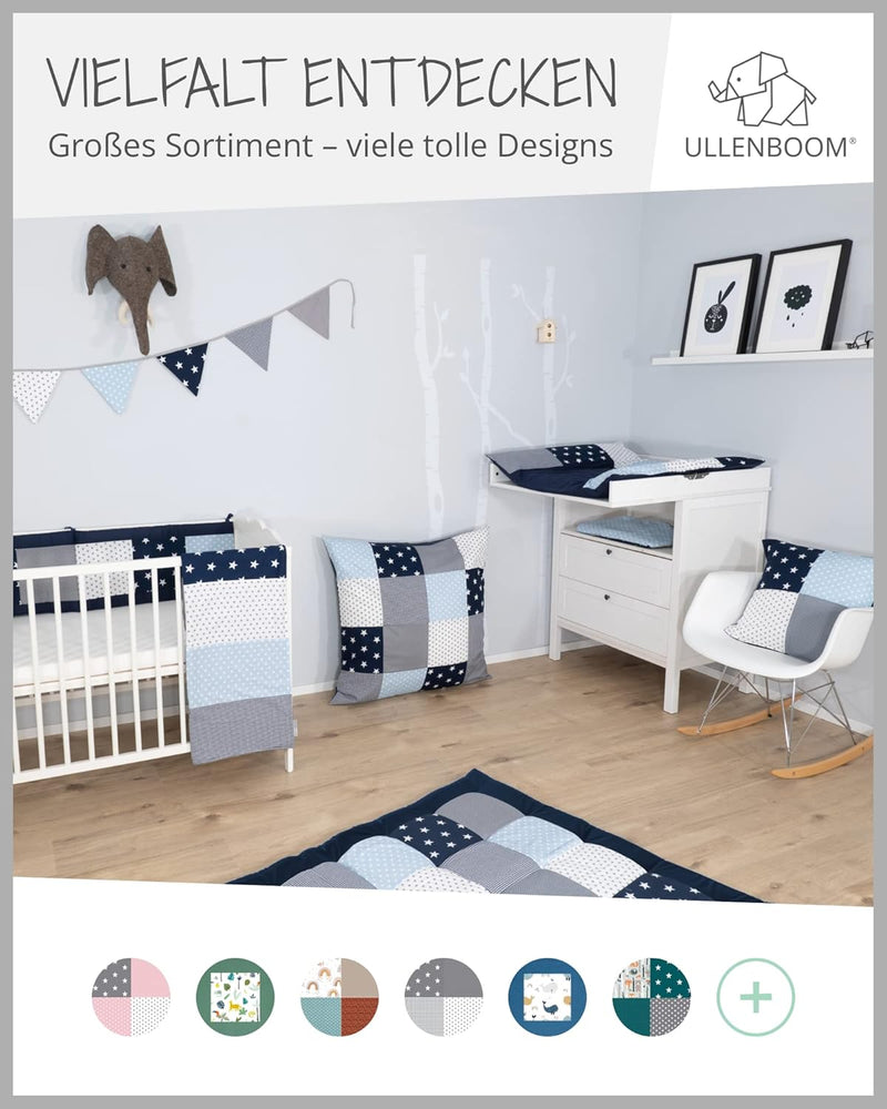 ULLENBOOM ® Babynest Set mit Einlage, Kuschelnest (55x95 cm) Blau Hellblau (Made in EU) - Baby Nestc