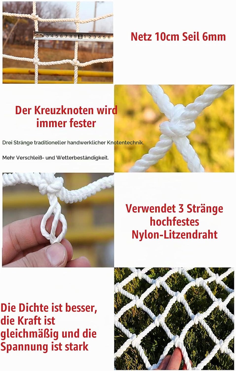 MUYUNXI Nylon Kindersicherheitsnetz Sicherheitsnetz FüR Kinder Schutz-Netz FüR Den AussEn-Bereich Se