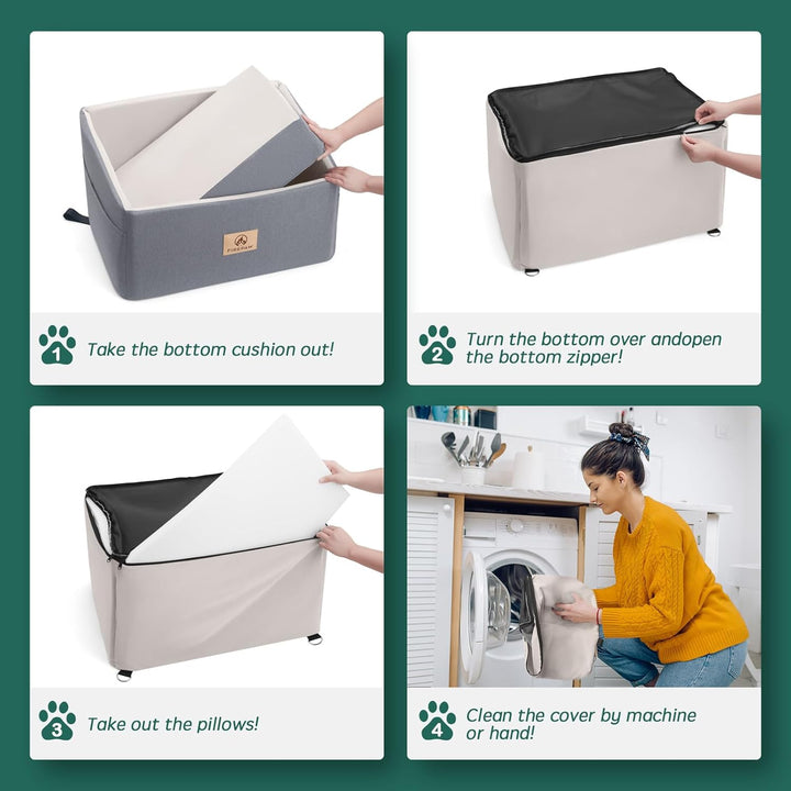 PAWBOSE Car Dog Seat für grosse Hunde, Hund Booster Sitz für Hund unter 55Lbs oder 2 kleine Hunde, e