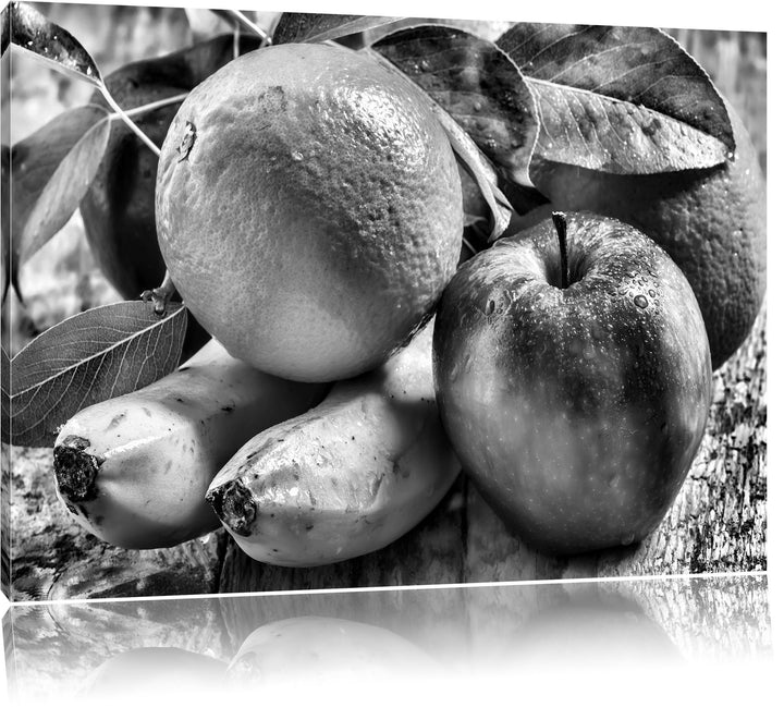Pixxprint Obst und Gemüse als Leinwandbild/Grösse: 100x70 cm/Wandbild/Kunstdruck/fertig bespannt, 10