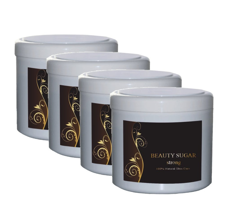 Beauty Sugar strong Sugaring Paste im Vorteilpack - 4 XXL Dosen 600g zum Vorteilspreis - TESTSIEGER
