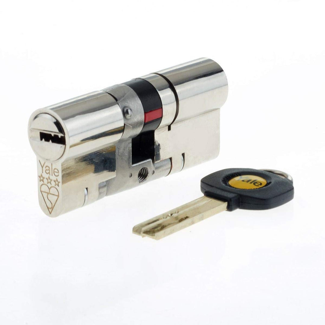 Yale P-YS3-3535B Euro-Zylinder mit 3 Sternen, B-YS3-5545N Doppel (verpackt) 55(INT) 45(EXT) (100mm)