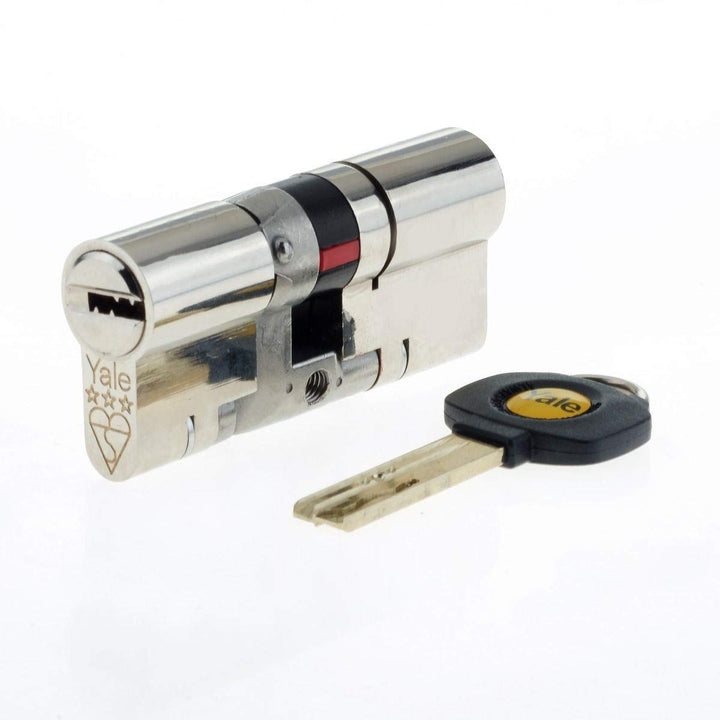 Yale P-YS3-3535B Euro-Zylinder mit 3 Sternen, B-YS3-5545N Doppel (verpackt) 55(INT) 45(EXT) (100mm)