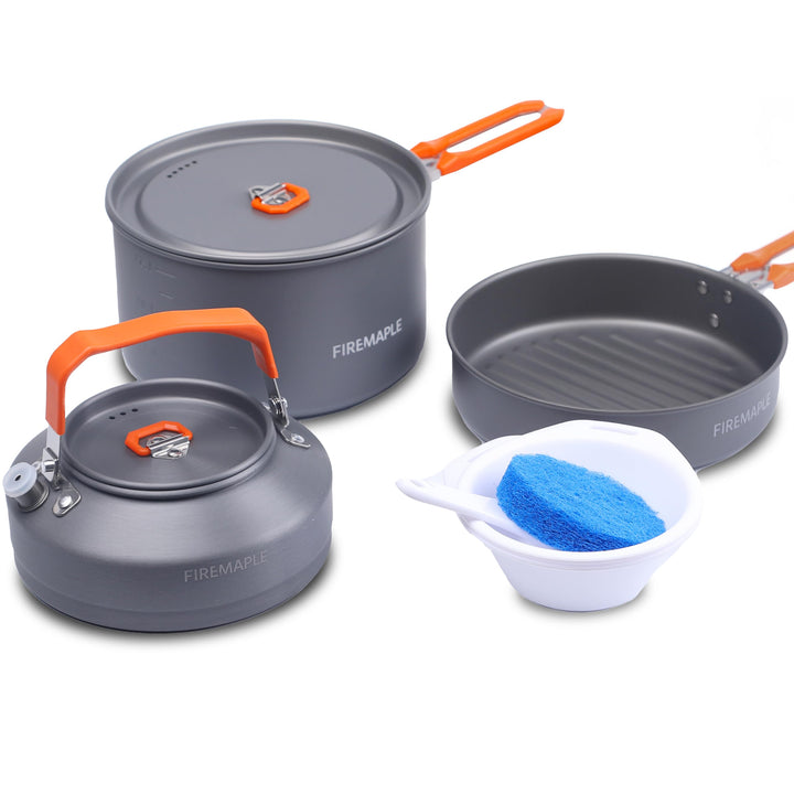 Fire-Maple Feast Camping Geschirr Set aus Edelstahl und eloxiertem Aluminium Feast FEAST 2, FEAST 2