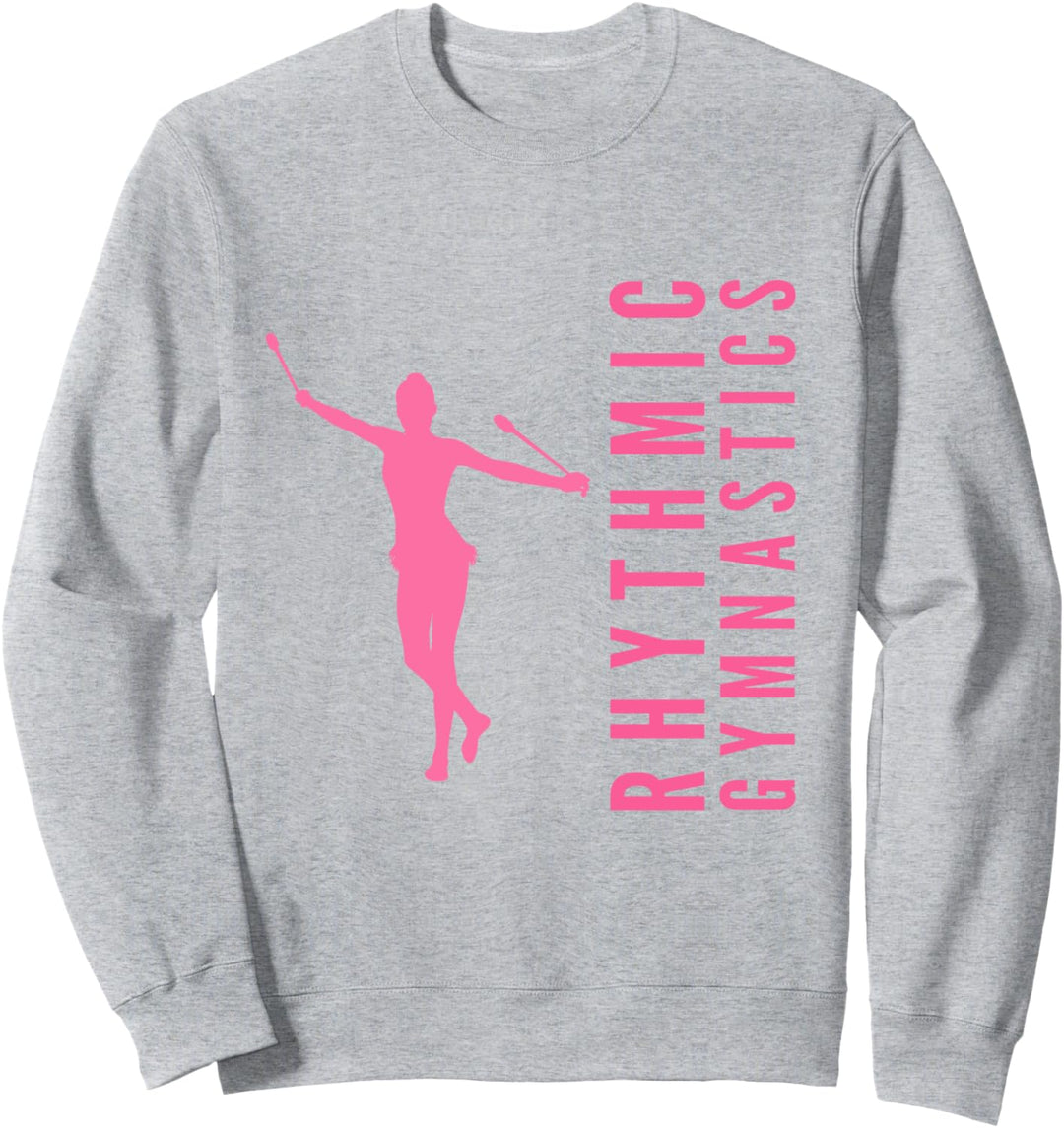 Rhythmische Sportgymnastik Gymnastin mit Keulen Gymnastik Sweatshirt