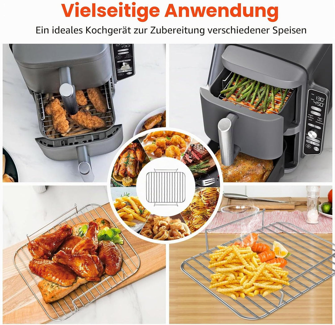 GCQ Luftfritteuse-Drahtrost für Ninja SL401 DoubleStack XL Luftfritteuse, Ersatzteil 8,5&