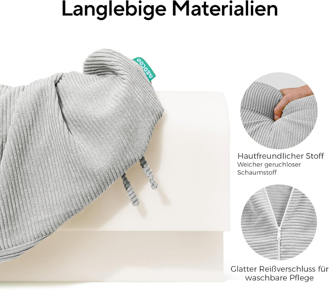 AEOCOO Bettkantenschutz für Kinderbetten 90 cm – weiche Memory-Schaum Bettumrandung, Rausfallschutz
