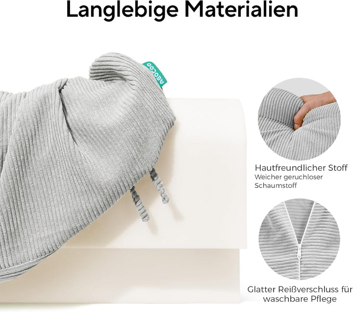 AEOCOO Bettkantenschutz für Kinderbetten 90 cm – weiche Memory-Schaum Bettumrandung, Rausfallschutz