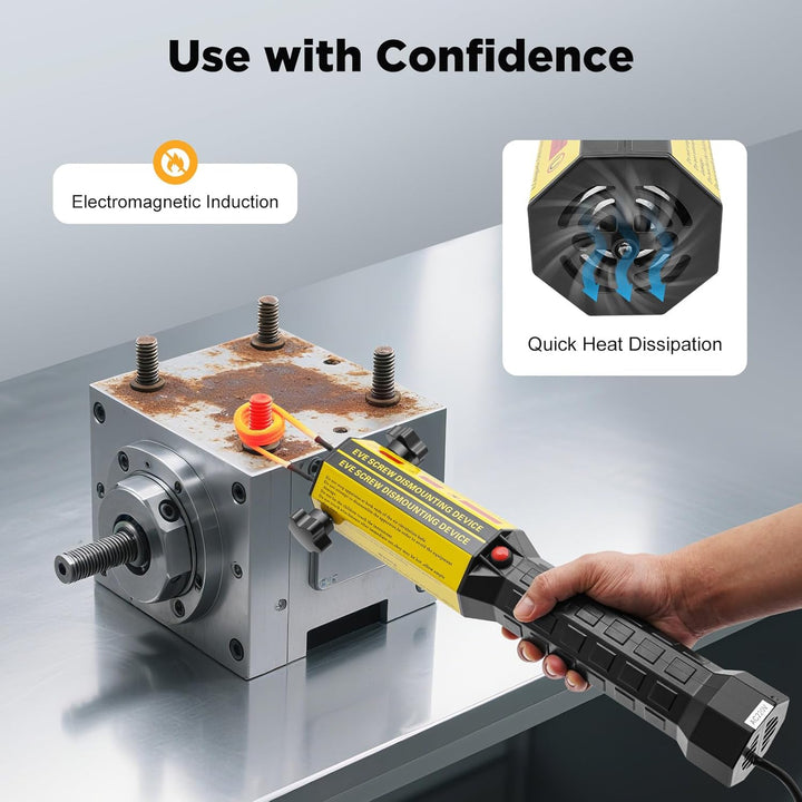 1000W Magnetische Induktionsheizung,220V Schraubenlöser,Handheld Flameless Magnetisches Induktionshe