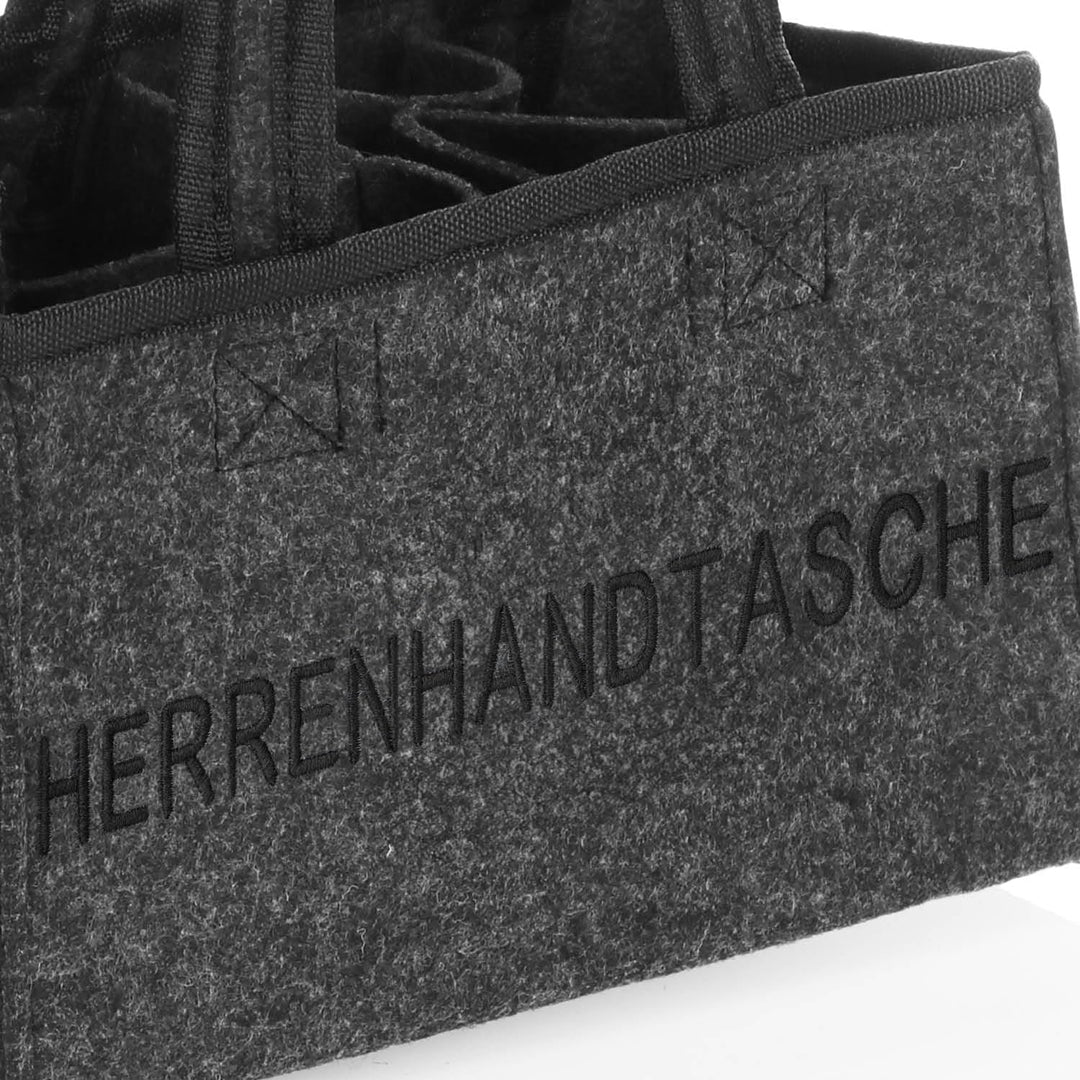 com-four® 4X Flaschentasche, Filztasche mit Henkeln für Getränke | Getränkehalter aus Filz für 6 Fla