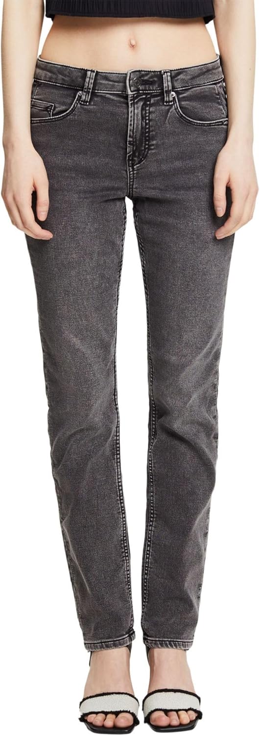 ESPRIT Damen Jeans 26W / 32L 912/Black Medium Wash, 26W / 32L 912/Black Medium Wash