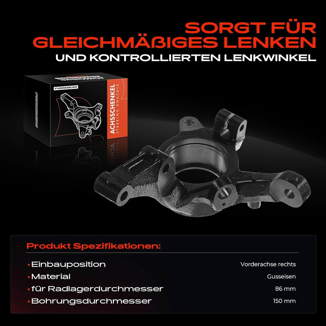 Achsschenkel Radaufhängun Vorne Rechts für Jumpy Scudo 270 Expert VF3A VF3U VF3X VF3V 2007-2016 9403