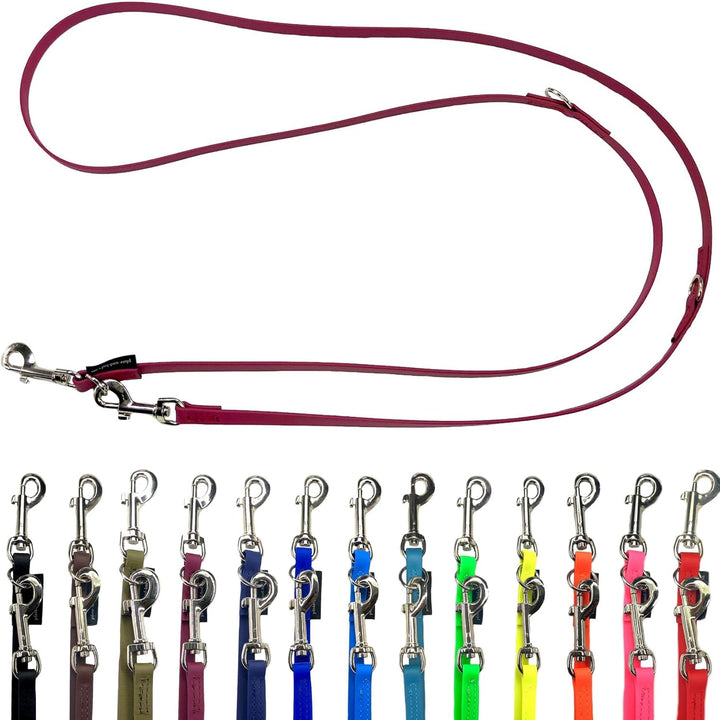 Biothane Hundeleine kleine Hunde/grosse Hunde verstellbar 2m / 2,40m / 2,80m / 3,50m / 5m SILBERNER