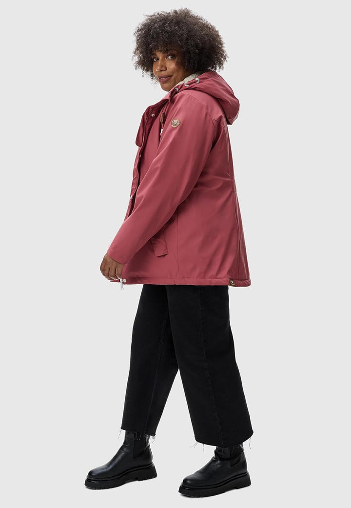 Ragwear Damen Winterjacke Kurze Regenjacke wasserdicht warm gefüttert mit Kapuze Marge XS-6XL XXL Ro