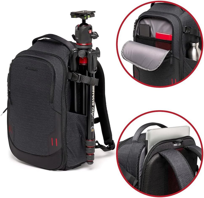 Manfrotto PRO Light Frontloader M, Professioneller Kamerarucksack, Seitlicher und Vorderer Zugriff,